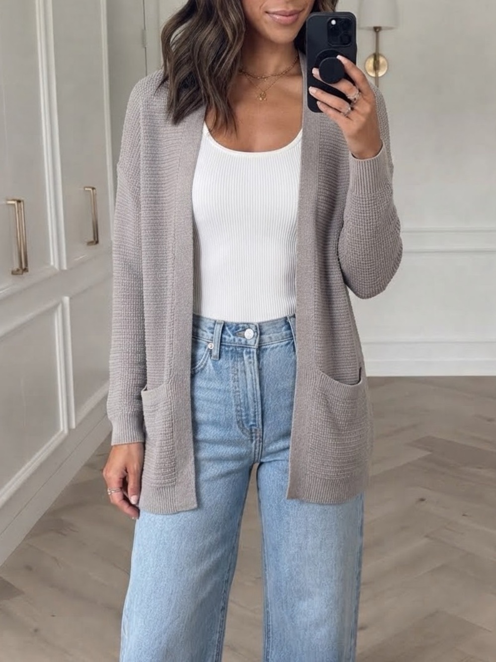 Aritzia The Group Babaton Open Knit Cardigan Sweater Minimalist Old Money Small